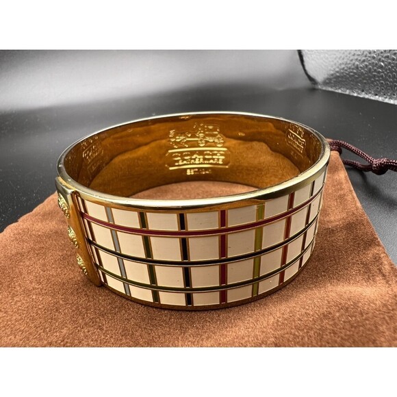 COACH Tattersall Plaid Bangle - Picture 3 of 9